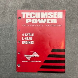 Tecumseh 3 To 11 HP 4 Cycle L Head Engine Technician Handbook Original